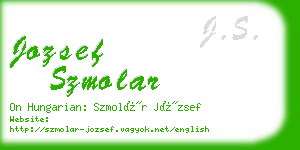 jozsef szmolar business card